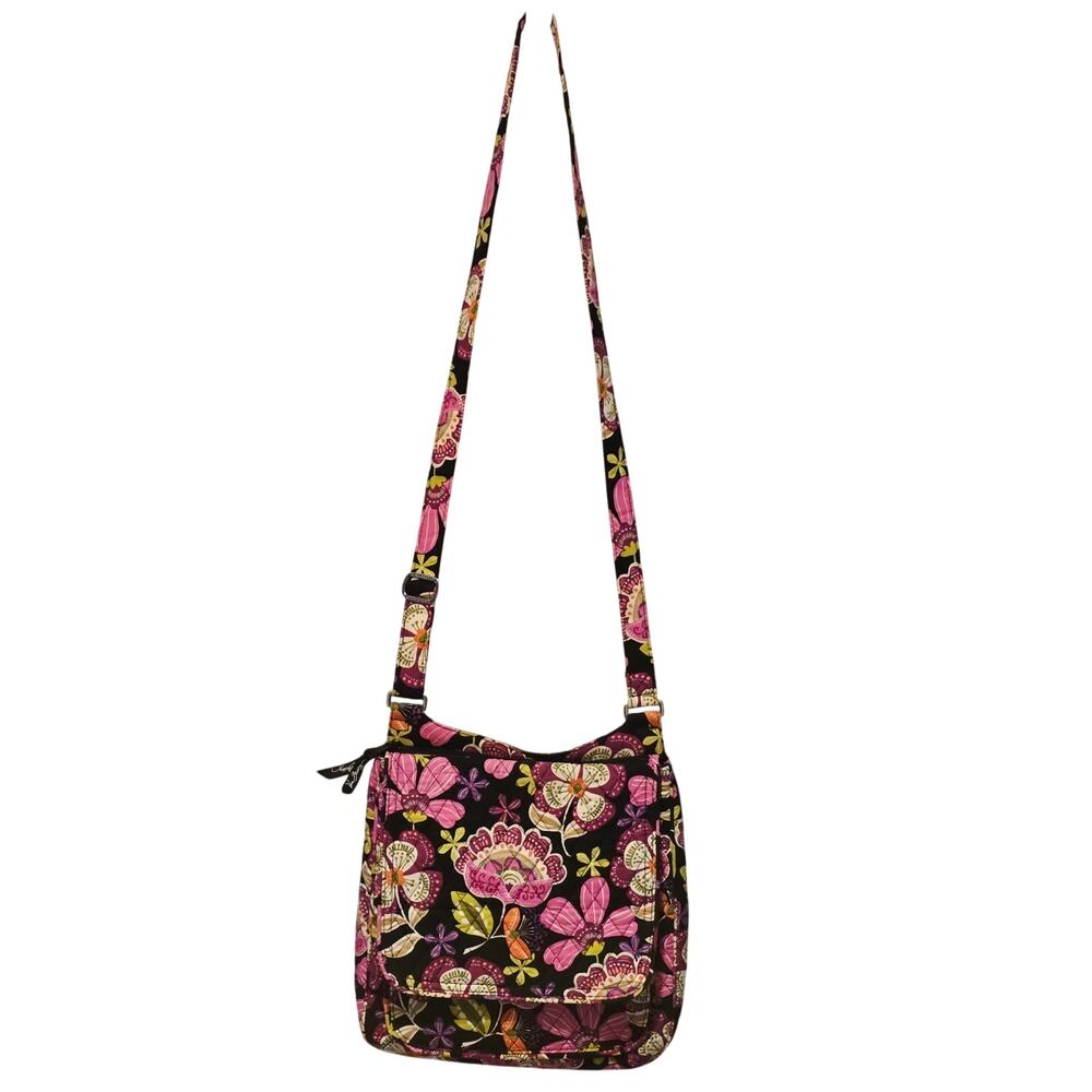 Vera Bradley Crossbody Bag Black and Pink